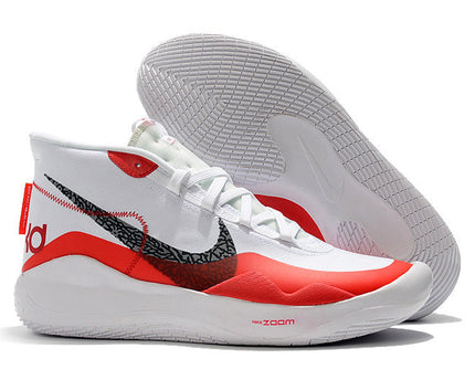 Men's KD 12 White Red Shoes