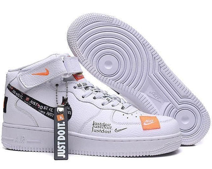 Men's Air Force 1 Mid Utility Just Do It White Shoes