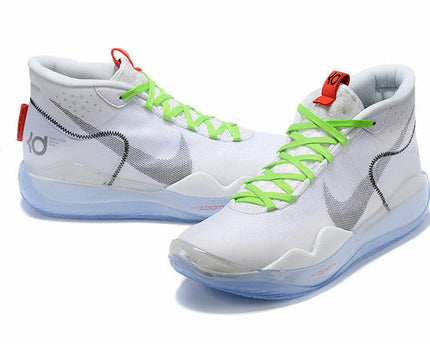 Men's KD 12 White Green Shoes