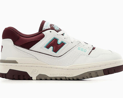 Men's New Balance 550 Burgundy Cyan Shoes