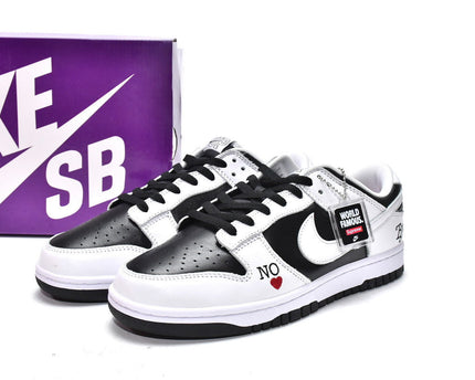 Men's Supreme x SB Dunk Low By Any Means White Shoes