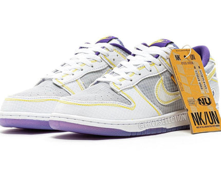 Men's Union La x Dunk Low Passport Pack Grey Purple Shoes