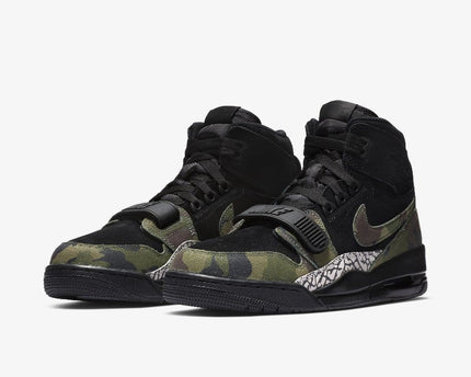 Men's Air Jordan Legacy 312 Black Camo Green Shoes