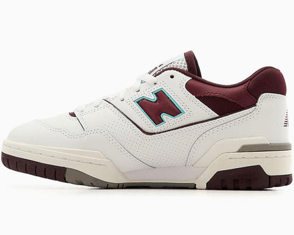 Men's New Balance 550 Burgundy Cyan Shoes