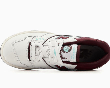 Men's New Balance 550 Burgundy Cyan Shoes