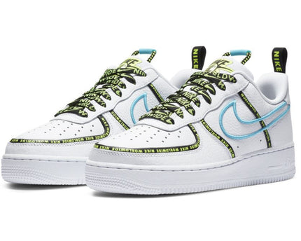 Men's Air Force 1 Worldwide White Blue Fury Shoes