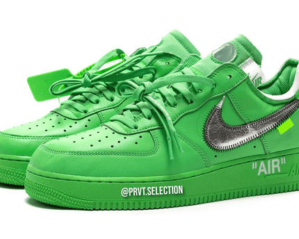 Men's New York Brooklyn Museum x Off-White x Air Force 1'07 Low Light Green Spark Shoes