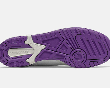 Men's New Balance 550 White and Purple Shoes