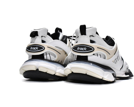 Men's Balenciaga Track Lace-Up Black White Yellow Shoes