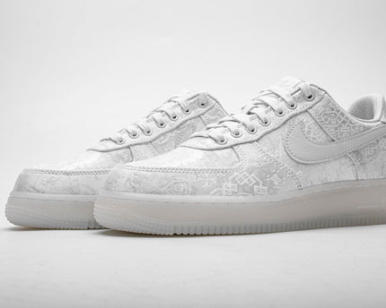 Men's Fragment Clot x Air Force 1 PRM White Shoes