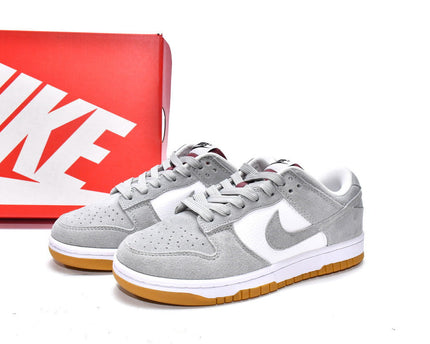 Men's SB Dunk Low Ash White Red Shoes