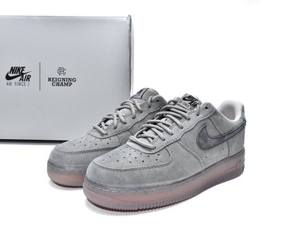 Men's Reigning Champ x Air Force 1 Low Suede Light Grey Shoes