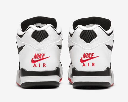 Men's Air Flight 89 White Black University Red Shoes