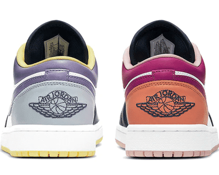 Men's Air Jordan 1 Low SE Mismatched Purple Magenta Shoes