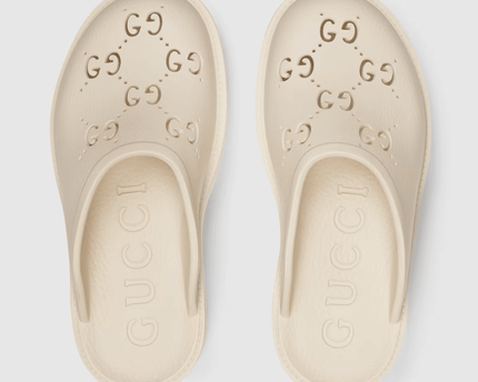 Women's Gucci Platform Perforated G Sandal Shoes