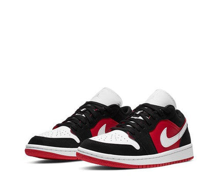 Men's Air Jordan 1 Low Black White Gym Red Shoes