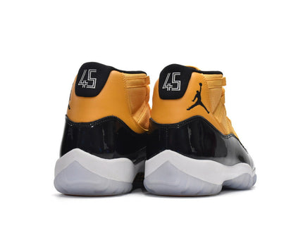 Men's Air Jordan 11 Retro Black Yellow Shoes
