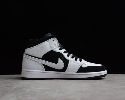 Men's Air Jordan 1 EDG Mid White Black Shoes
