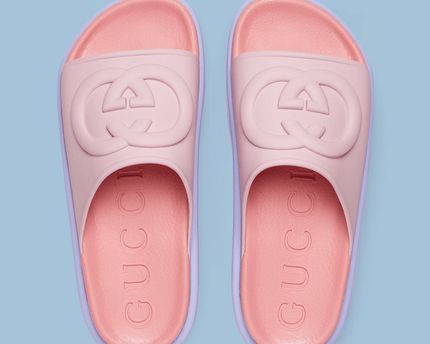 Women's Gucci Slide Sandal With Interlocking Shoes