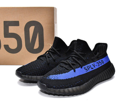 Men's Yeezy Boost 350 V2 Black Blue Shoes