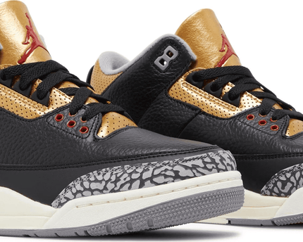 Men's Air Jordan 3 Retro Black Gold Shoes