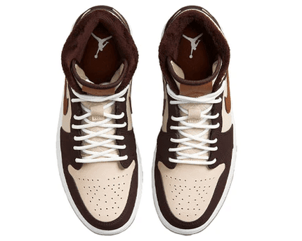 Men's Air Jordan 1 Mid SE Cream Dark Chocolate Shoes