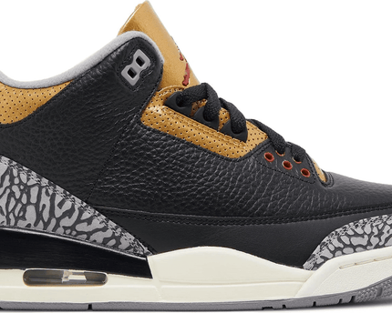 Men's Air Jordan 3 Retro Black Gold Shoes
