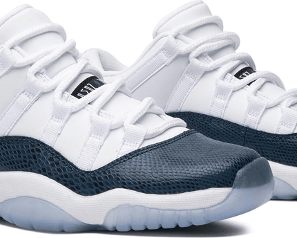 Men's Air Jordan 11 Low Retro GS Navy Snakeskin Shoes