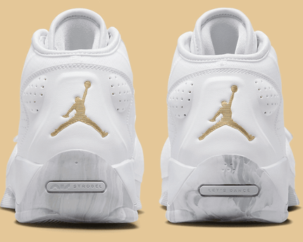 Men's Air Jordan Zion 2 White Metallic Gold Shoes