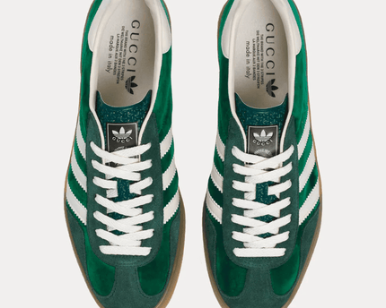 Men's Adidas x Gucci Gazelle Green Suede Shoes