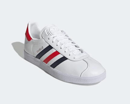Men's Adidas x Gucci Gazelle White Legend Ink Collegiate Red Shoes