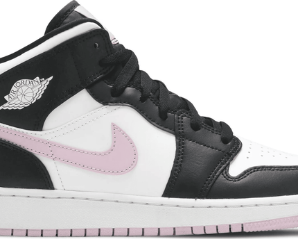 Men's Air Jordan 1 Mid GS White Light Arctic Pink Shoes