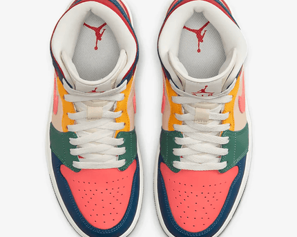Men's Air Jordan 1 Mid SE Multicolor Shoes