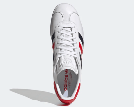 Men's Adidas x Gucci Gazelle White Legend Ink Collegiate Red Shoes