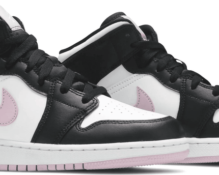 Men's Air Jordan 1 Mid GS White Light Arctic Pink Shoes