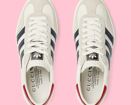 Men's Adidas x Gucci Gazelle White Shoes