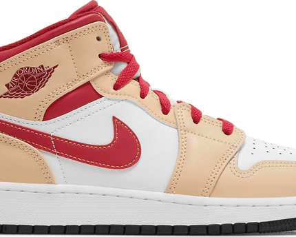 Men's Air Jordan 1 Mid Alternate Bred Toe Shoes