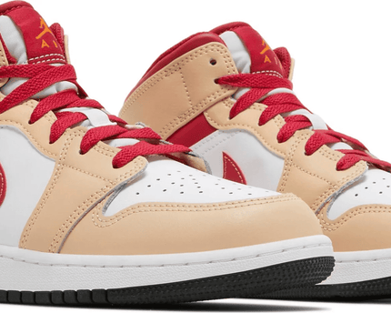 Men's Air Jordan 1 Mid Alternate Bred Toe Shoes