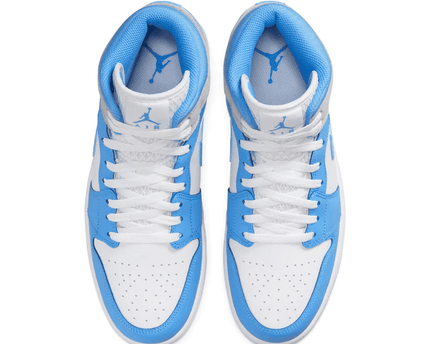 Men's Air Jordan 1 Mid University Blue Grey Shoes