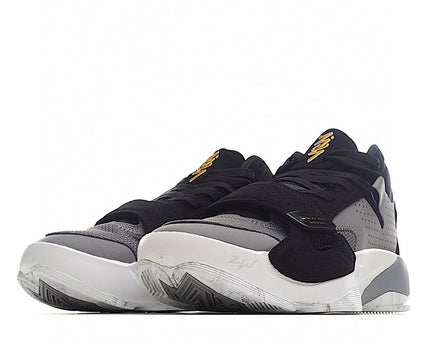 Men's Air Jordan Zion 2 Black Metallic Gold Shoes