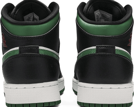 Men's Air Jordan 1 Mid GS Black Pine Green Shoes