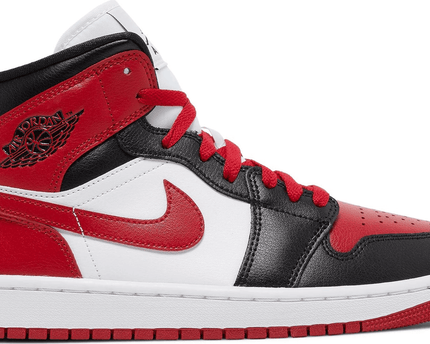 Men's Air Jordan 1 Mid Alternate Bred Toe Shoes