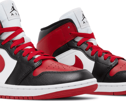 Men's Air Jordan 1 Mid Alternate Bred Toe Shoes