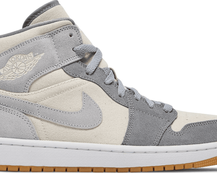 Men's Air Jordan 1 Mid SE Coconut Milk Particle Grey Shoes