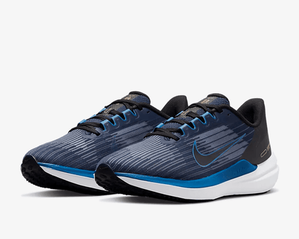 Men's Air Zoom Winflo 9 Obsidian Dark Marina Blue Shoes