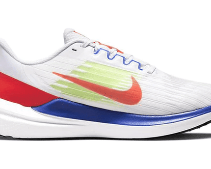 Men's Air Zoom Winflo 9 White Racer Blue Crimson Shoes