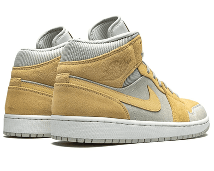 Men's Air Jordan 1 Mid SE Grey Fog Lemon Wash Shoes