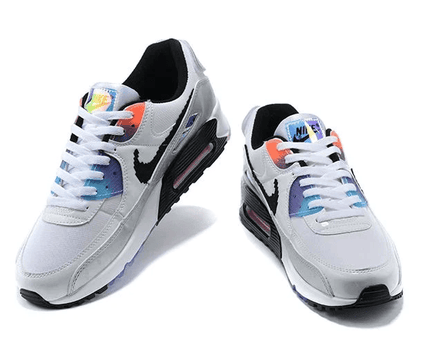 Men's Air Max 90 White Purple Shoes