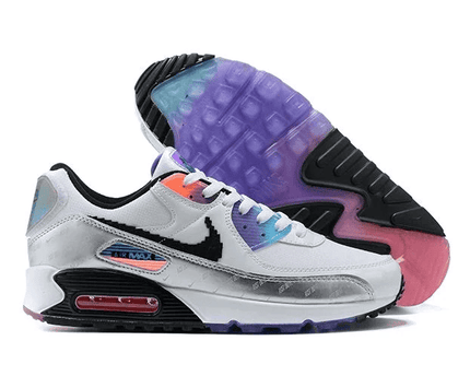 Men's Air Max 90 White Purple Shoes