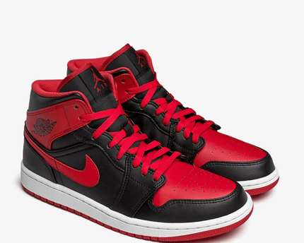 Men's Air Jordan 1 Mid Alternate Bred Shoes